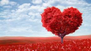Дерево - сердце на День Святого Валентина