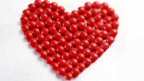 Сердце из шариков на День Святого Валентина