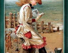 Девочка с книгой у моря