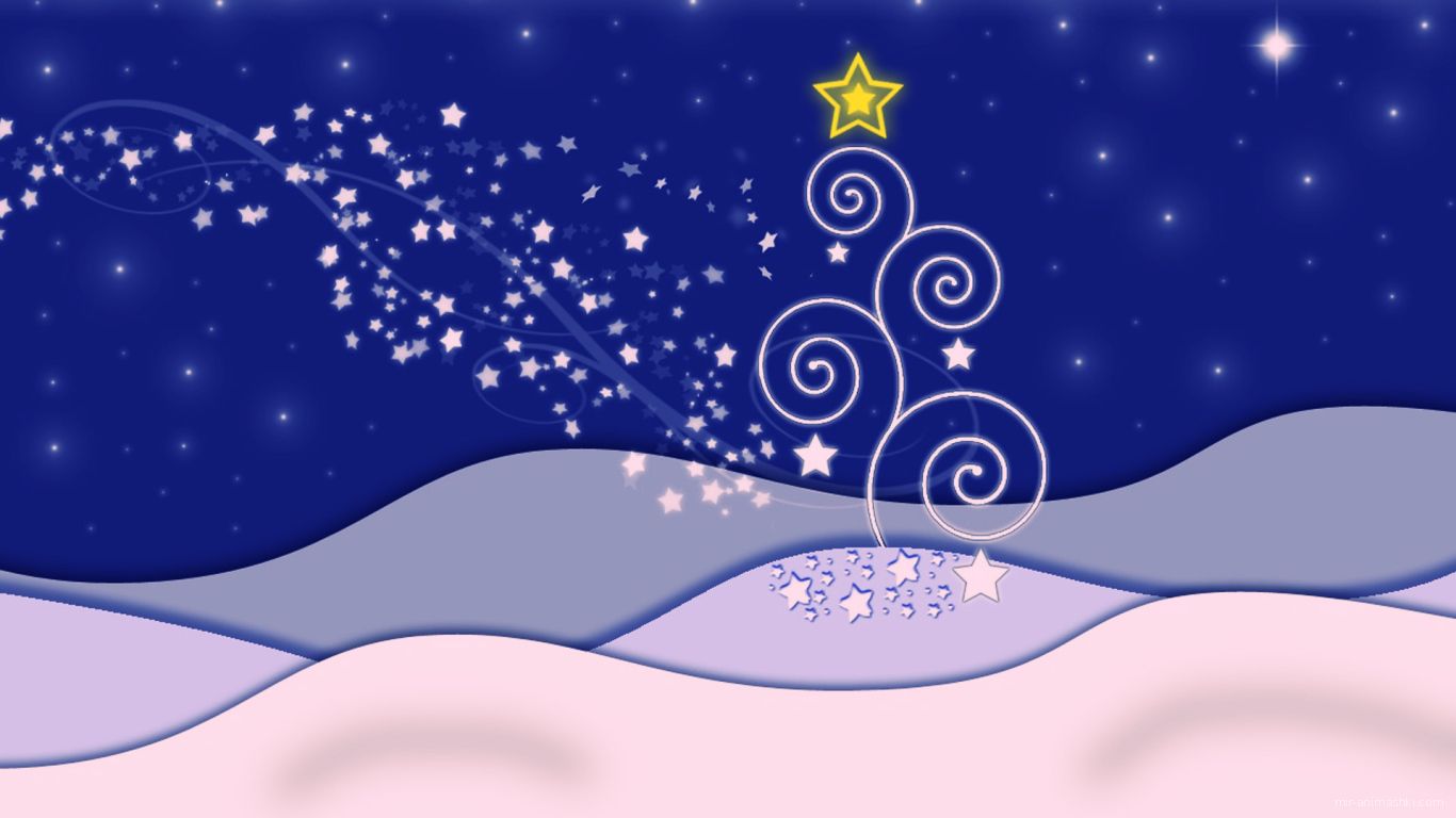 Картинка в голубых тонах на рождество - C Рождеством Христовым поздравительные картинки