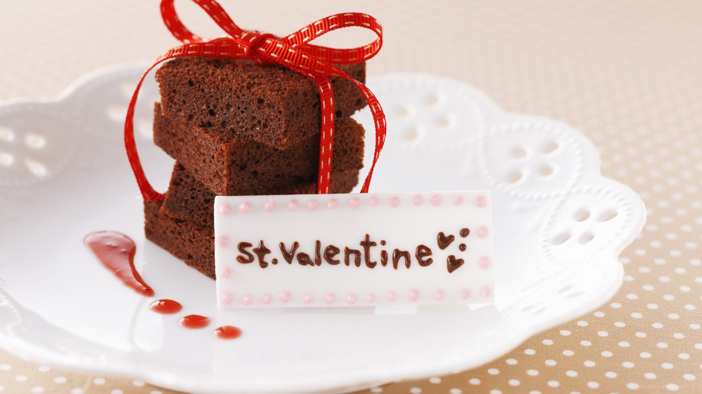 Сладкая валентинка на День Влюбленных 14 февраля - С днем Святого Валентина поздравительные картинки