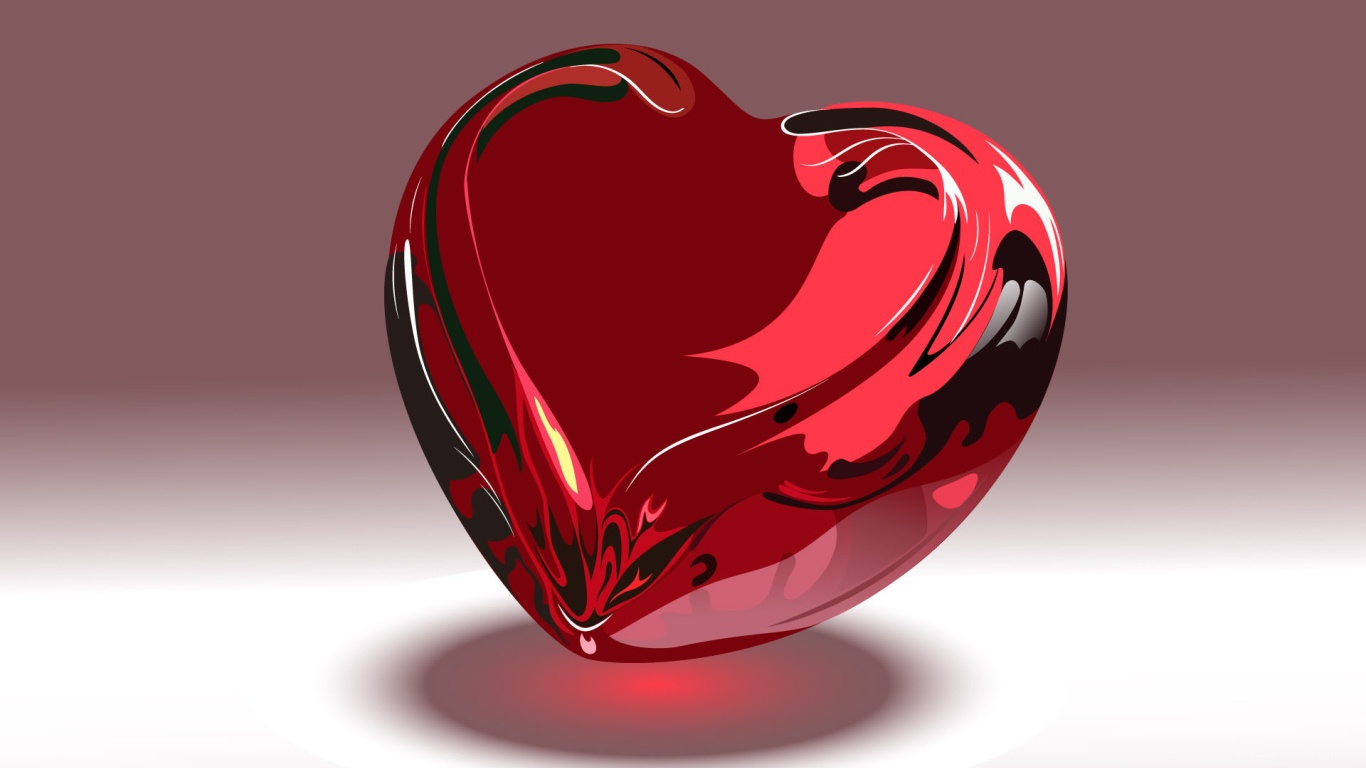 Стеклянное сердце на День Святого Валентина 14 февраля - С днем Святого Валентина поздравительные картинки