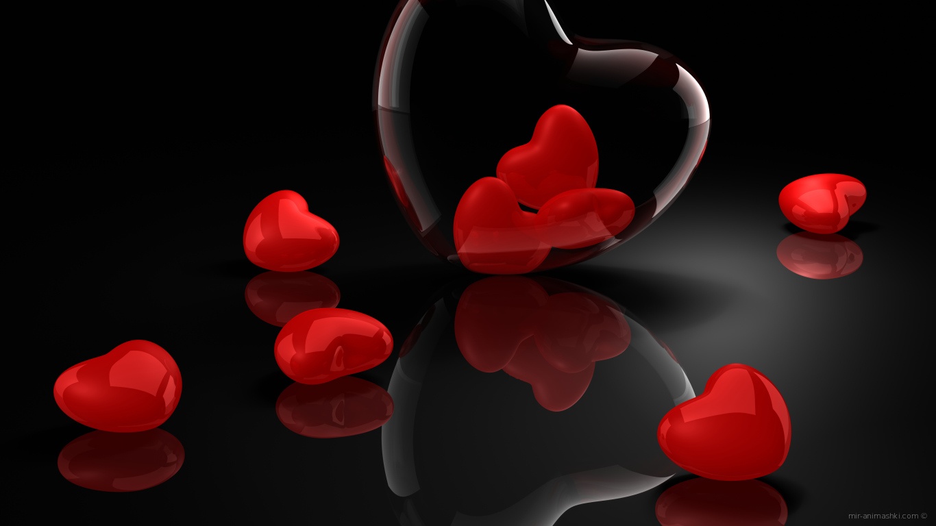 Отражение сердца на День Святого Валентина 14 февраля - С днем Святого Валентина поздравительные картинки