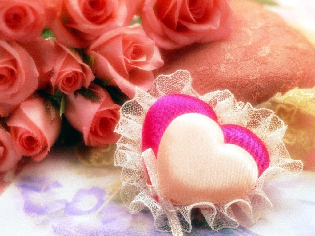 Розы и сердца на День Святого Валентина - С днем Святого Валентина поздравительные картинки
