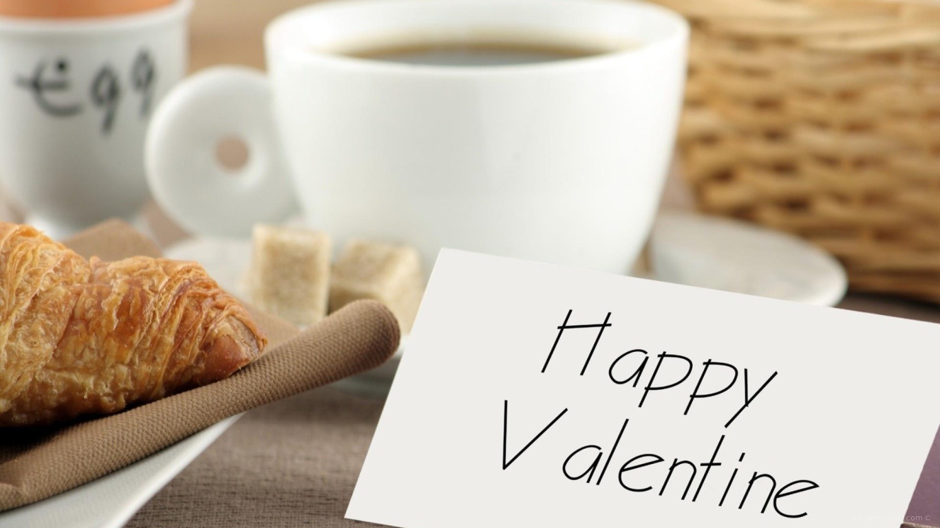 Завтрак для любимой на День Святого Валентина 14 февраля - С днем Святого Валентина поздравительные картинки