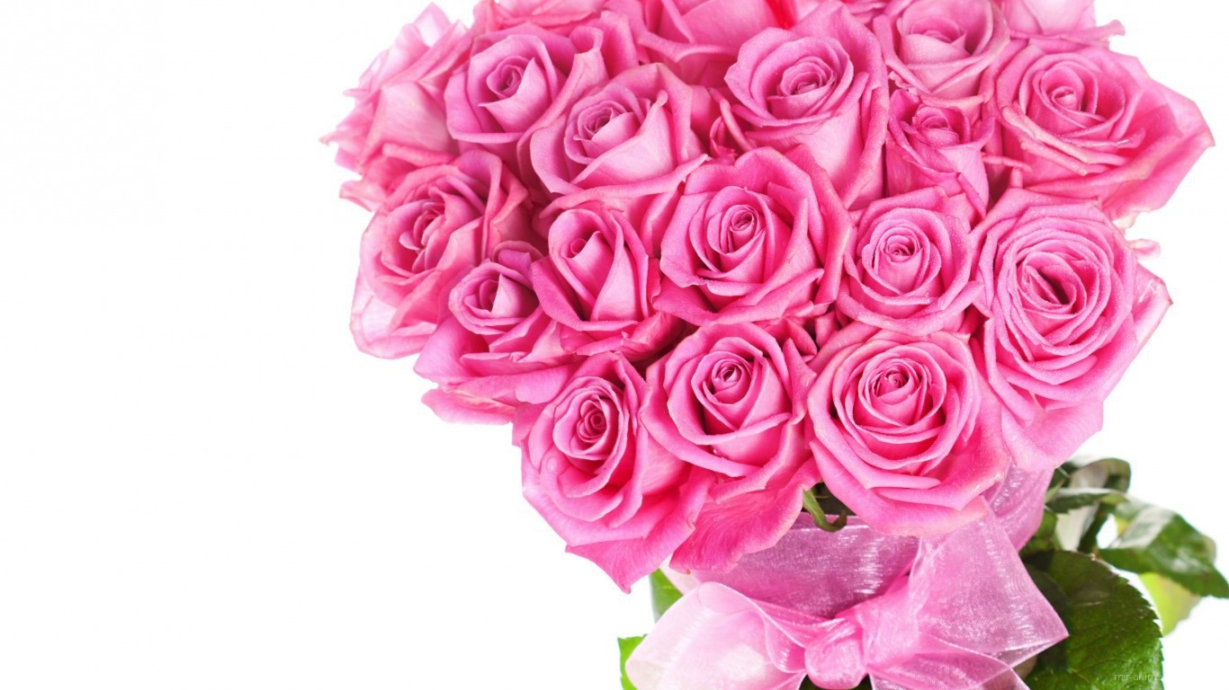 Красивый букет розовых роз на 8 марта - C 8 марта поздравительные картинки
