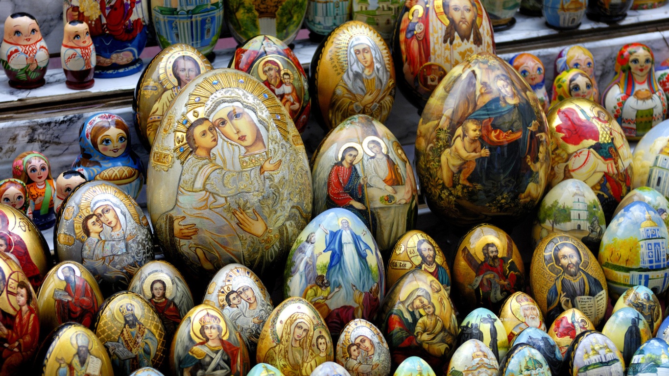 Яйца с изображением икон на Пасху - C Пасхой поздравительные картинки
