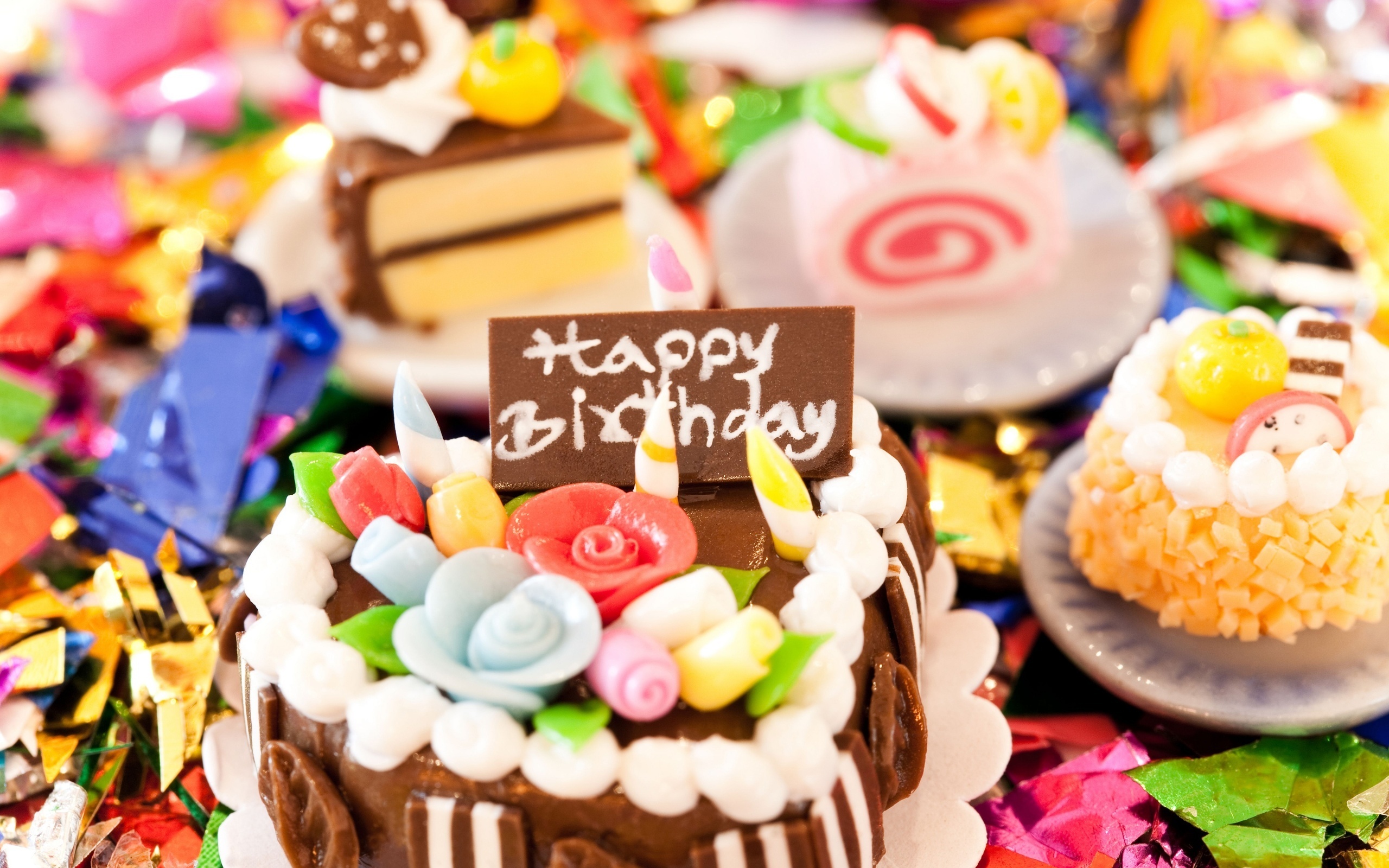 Торт на день рождения - С Днем Рождения поздравительные картинки