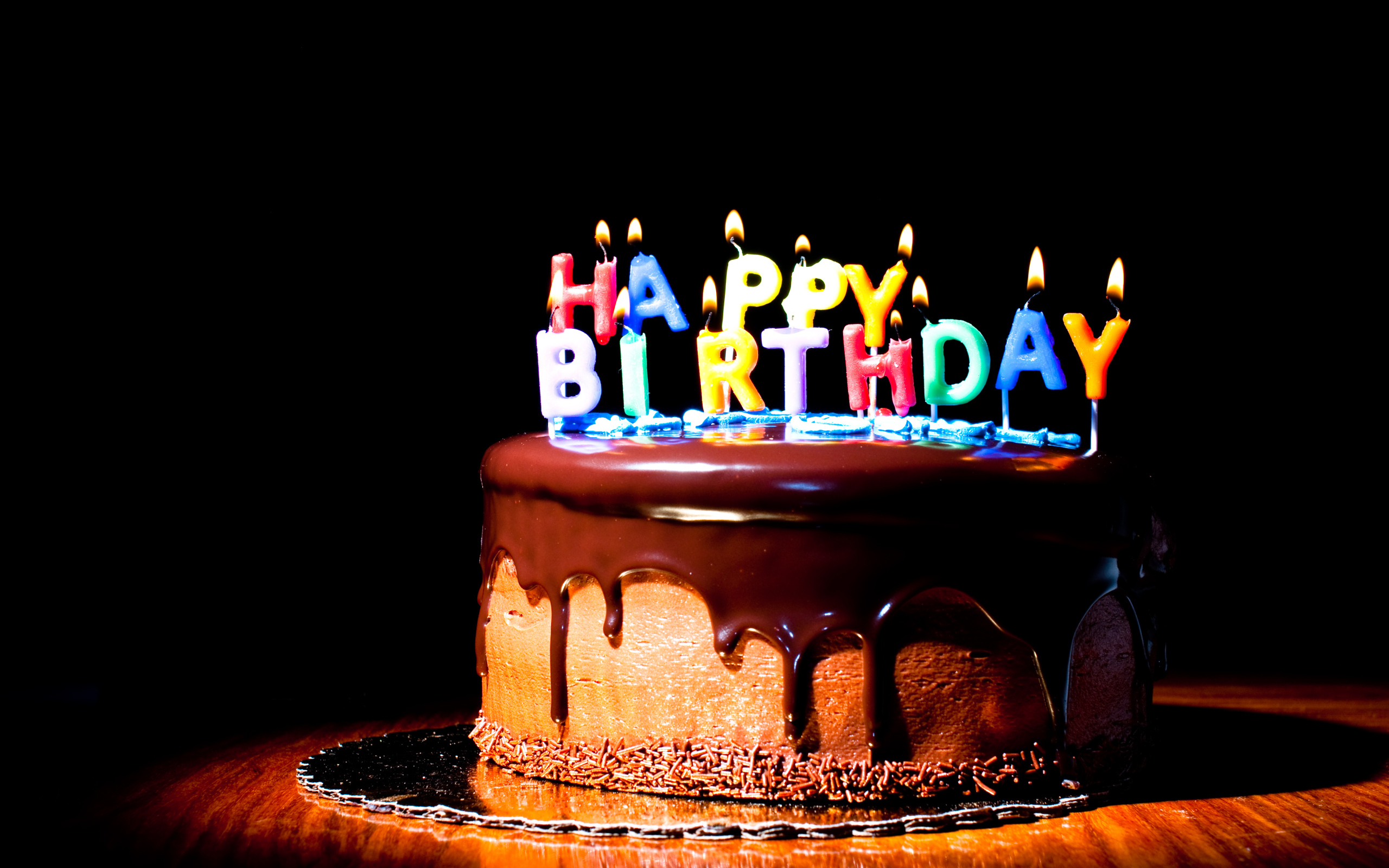 Свечи на торте для дня рождения - С Днем Рождения поздравительные картинки