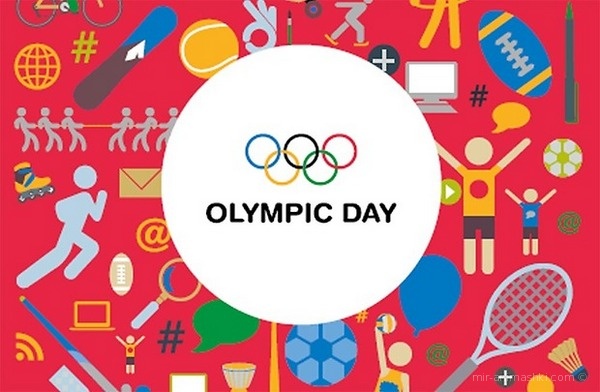 Поздравительная открытка на Международный Олимпийский день - 23 июня 2022