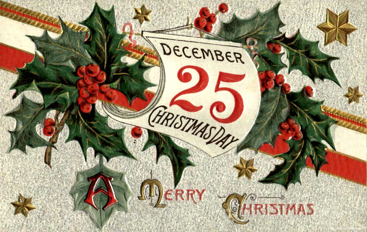 Поздравительная открытка на Католическое Рождество 2020 - 25 декабря 2022