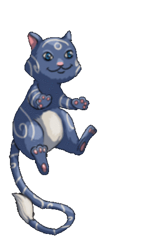 Синий котик~Анимационные блестящие открытки GIF
