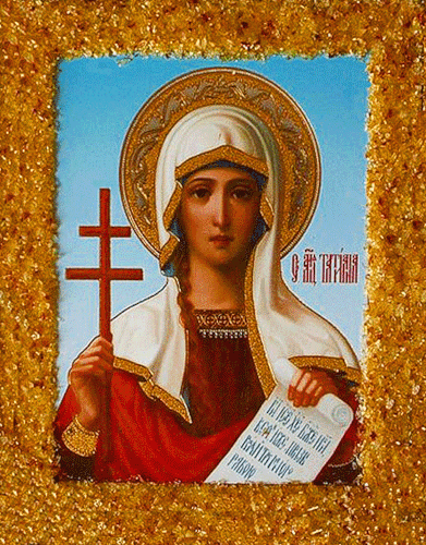 Икона св. мученицы Татьяны~Анимационные блестящие открытки GIF