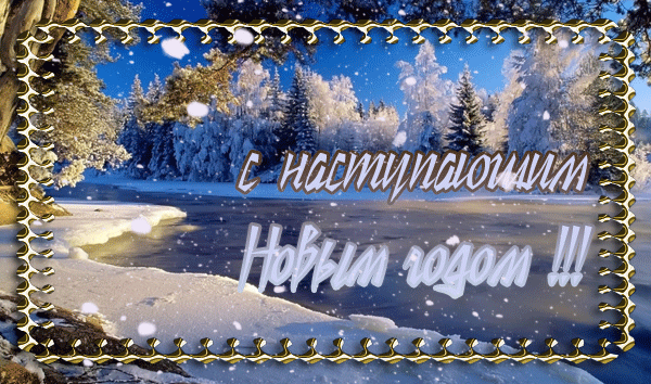 С наступающим с Новым годом!~Анимационные блестящие открытки GIF