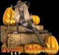 Ведьма и тыквы - Хэллоуин открытки и картинки