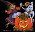 Ведьма в хэллоуин - Хэллоуин открытки и картинки