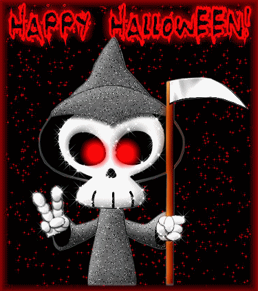 Happy Halloween!~Анимационные блестящие открытки GIF