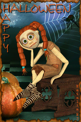 Хэллоуин праздник привидений~Анимационные блестящие открытки GIF