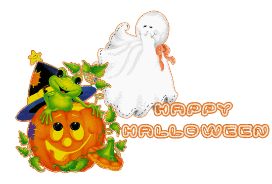 Веселого Хэллоуина~Анимационные блестящие открытки GIF