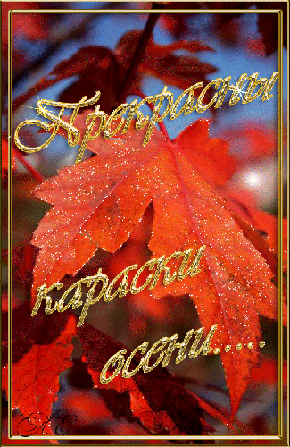 Прекрасны краски осени~Анимационные блестящие открытки GIF