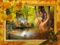 Романтический осенний поцелуй - Осень открытки и картинки
