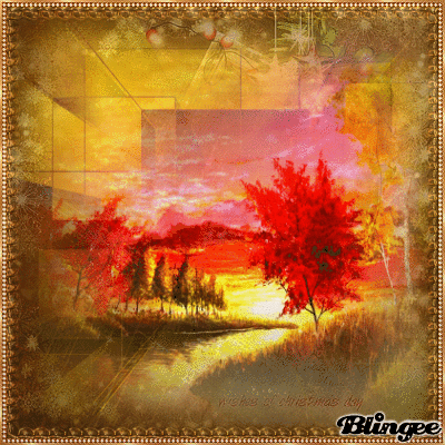 Влюблена в осень..In love with autumn...~Анимационные блестящие открытки GIF
