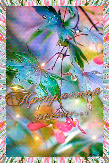 Прекрасной Осени!~Анимационные блестящие открытки GIF