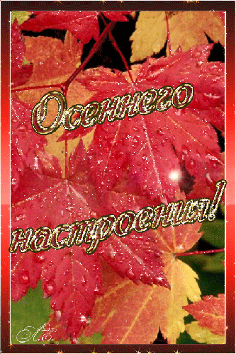 Осеннего настроения!~Анимационные блестящие открытки GIF