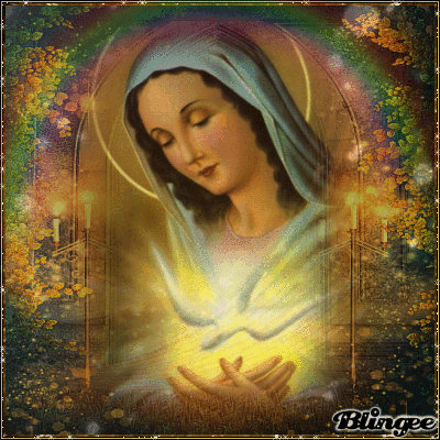 Дева Мария~Анимационные блестящие открытки GIF