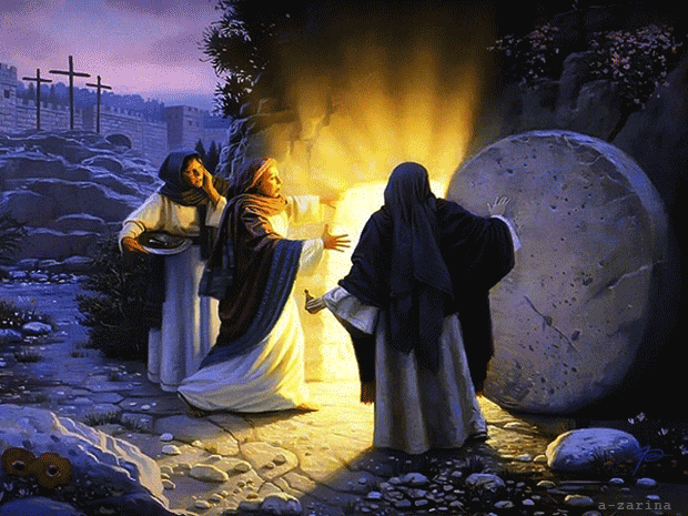 Воскресение Христа~Анимационные блестящие открытки GIF