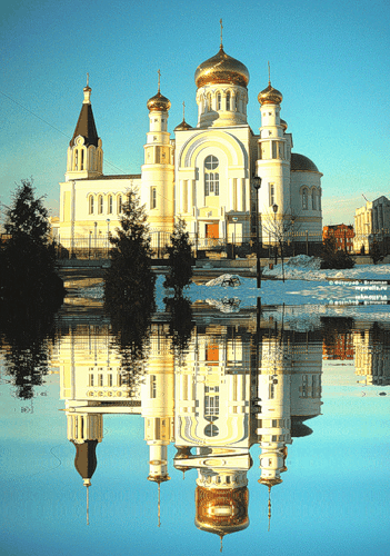 Православная церковь~Анимационные блестящие открытки GIF