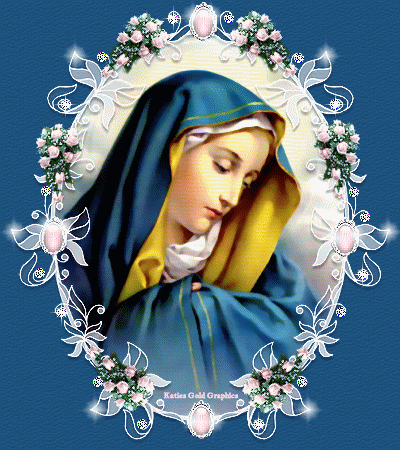 Пресвятая Богородица~Анимационные блестящие открытки GIF