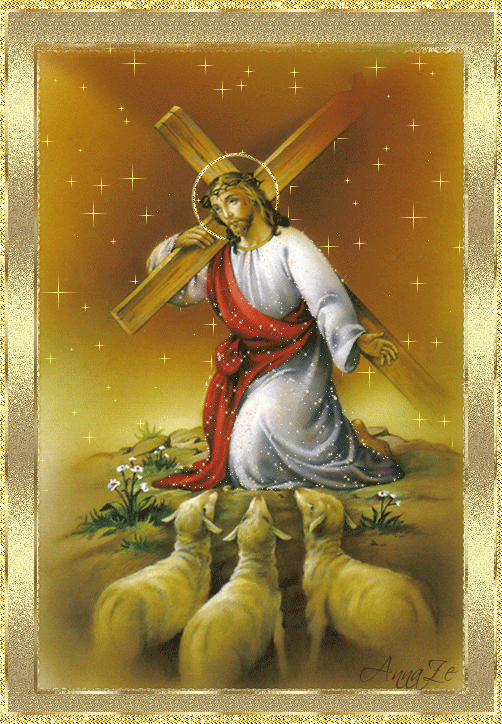 Христос воскрес~Анимационные блестящие открытки GIF