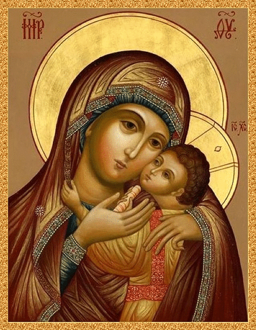 Корсунская икона Божией Матери~Анимационные блестящие открытки GIF