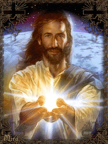 Иисус Христос~Анимационные блестящие открытки GIF