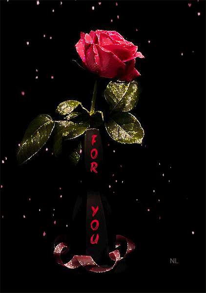 Роза для тебя~Анимационные блестящие открытки GIF