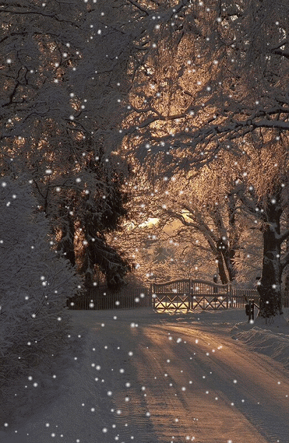 Анимация снега на телефон~Анимационные блестящие открытки GIF