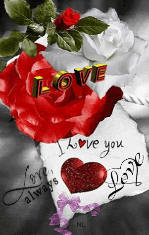 Признание в любви в день влюбленных~Анимационные блестящие открытки GIF