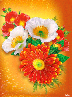 Красивые цветы на телефон~Анимационные блестящие открытки GIF