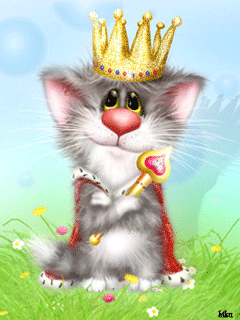 Кошачий король~Анимационные блестящие открытки GIF
