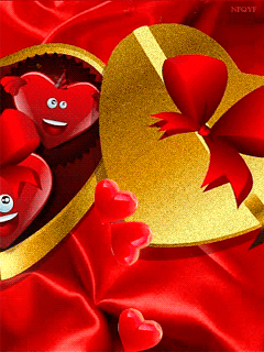 Валентинки в телефон~Анимационные блестящие открытки GIF