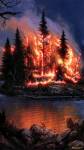 Лес в огне картинка - Мерцающие гифки открытки и картинки