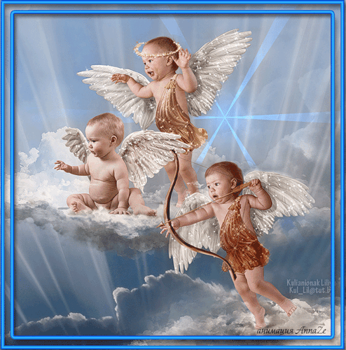 Ангелочки~Анимационные блестящие открытки GIF