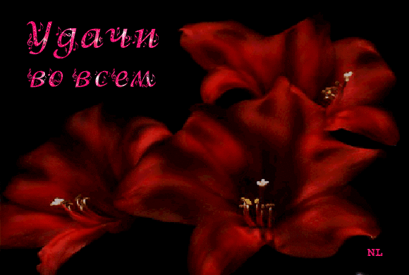 Удачи во всем~Анимационные блестящие открытки GIF