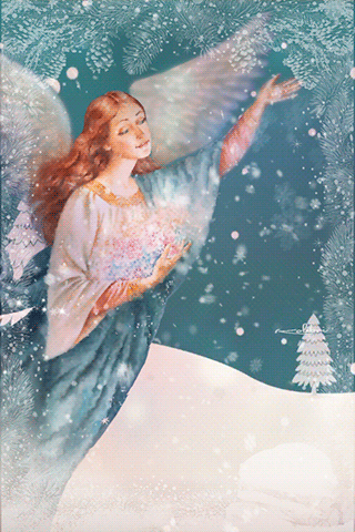 Merry Christmas GIF~Анимационные блестящие открытки GIF