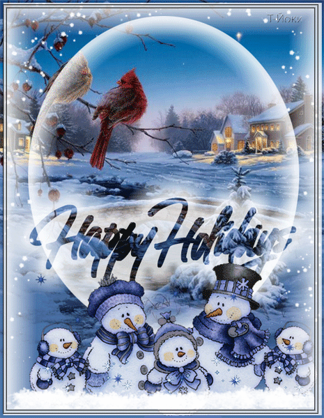Happy holidays!~Анимационные блестящие открытки GIF