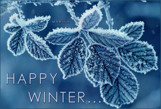 HAPPY WINTER...~Анимационные блестящие открытки GIF