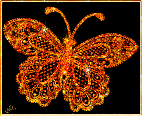 Блестящая бабочка~Анимационные блестящие открытки GIF
