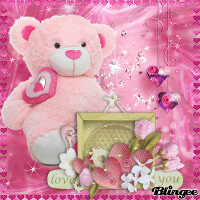 Розовый мишка - Любовь и романтика открытки и картинки