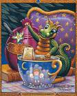 Дракончик пьёт чай - Драконы открытки и картинки